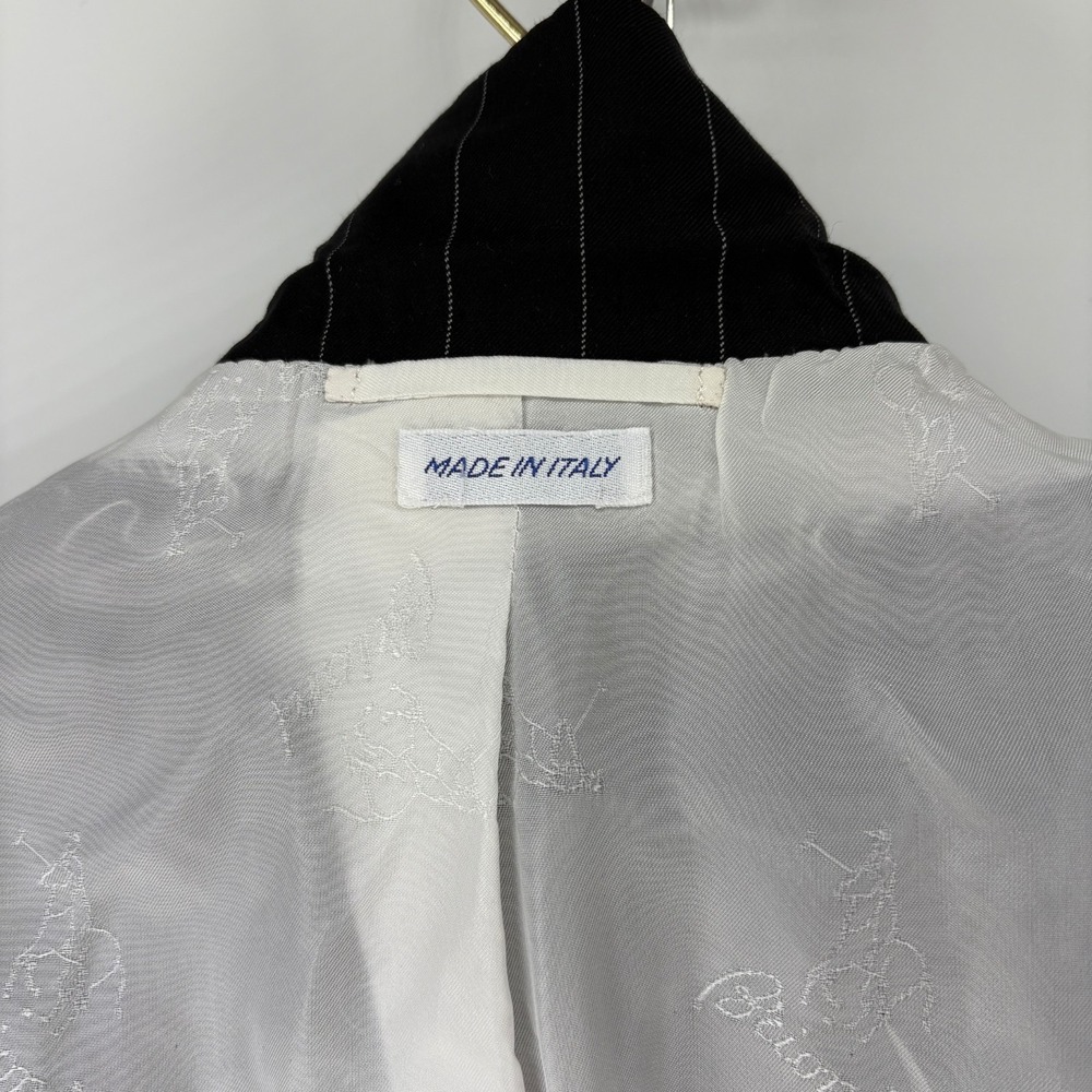 Brioni Blazer 40R Super 180s Wool Pinstripe Made Italy Black Sport Coat - Picture 9 of 16